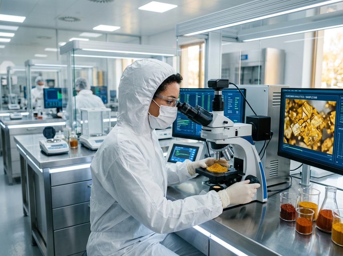 Precision laboratory quality inspection at Niyaansh Hing